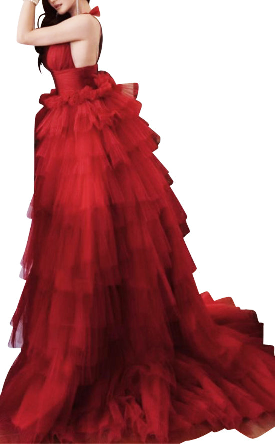 Luxe Wardrobe Red Velvet Dress
